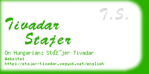 tivadar stajer business card